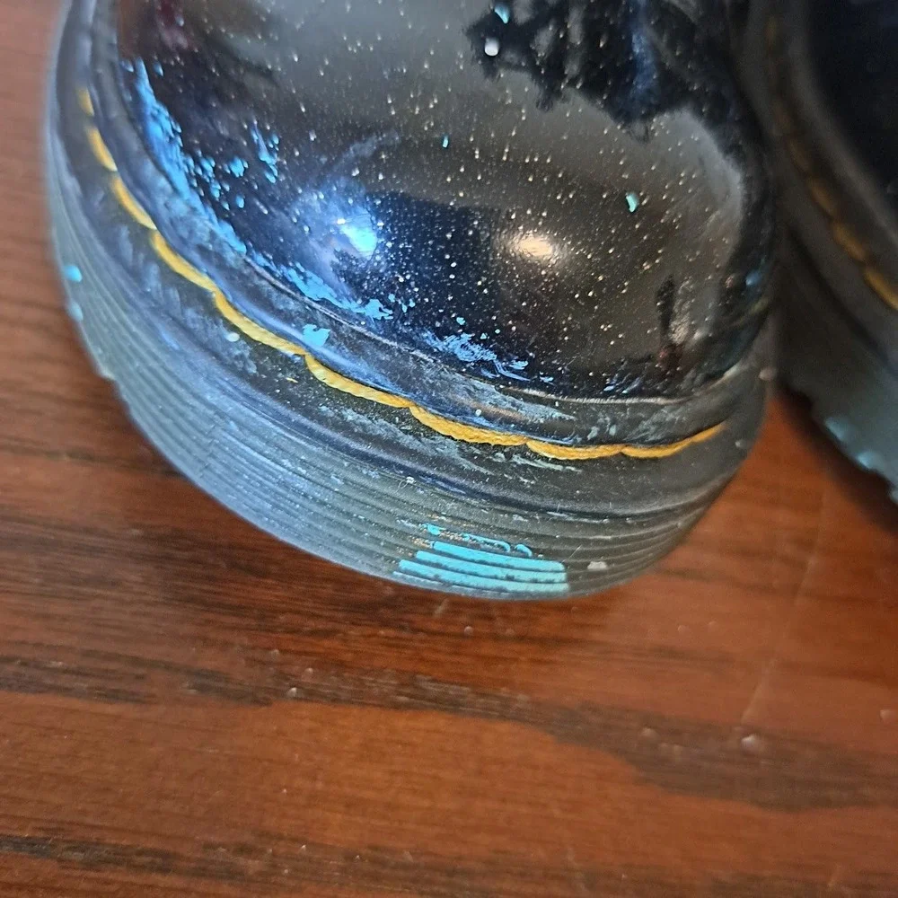 Dr. Martens 1460 Glitter J Black Sparkle Combat Boots Kids Size 13 US 31 EU